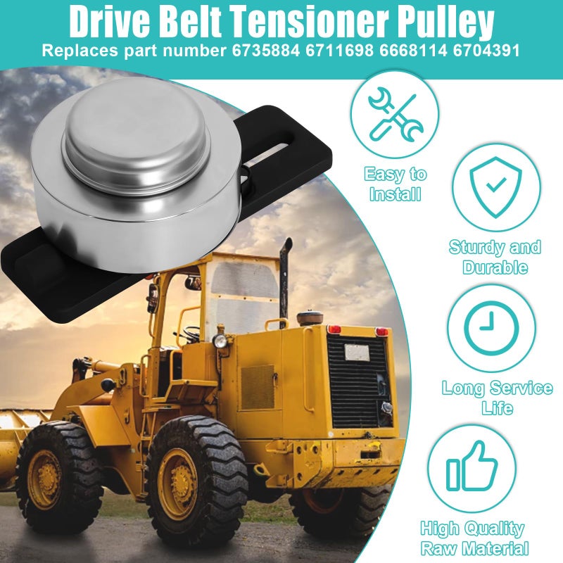 Ketofa ð™ð™¥ð™œð™§ð™–ð™™ð™šð™™ 6711698 Drive Belt Tensioner Pulley Assembly for Bobcat Skid Steer Loader 653 863 751 753 763 773 S150 S160 S175 T140 T180 T190, Replaces for 6735884 6668114 6704391 - Image 4